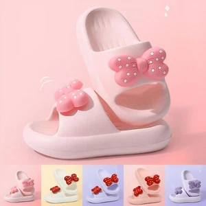 Girls Summer Slippers Indoor Outdoor Comfortable Shoes For Toddler Kids With - Picture 1 of 34