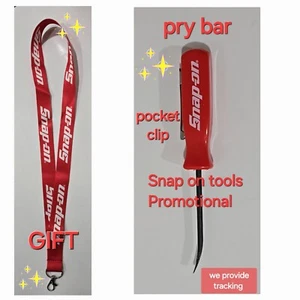 1X Red Snap on tools Promo PRY BAR screwdrivers per order pocket Clip NEW + GIFT - Picture 1 of 13