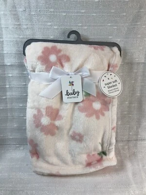 Baby Starters Rosa Floral Flor Bebé Manta Seguridad Lovey Peluche Nunu Niñas Foto 1 de 4