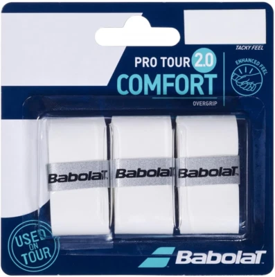 Babolat Pro Tour 2.0 Comfort Overgrip blanco (paquete de 3) Foto 1 de 4