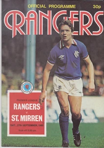Programme / Programma Glasgow Rangers v St.Mirren 27-09-1980 - Bild 1 von 1