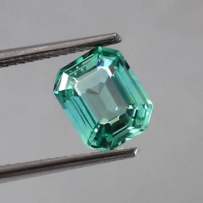 AAA Natural Ceylon Blue Green Parti Sapphire Radiant Cut Loose Gemstone 9x7x4 mm - Image 1 of 4