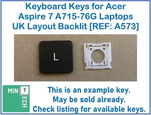 Tastatur Ersatz Tasten für Acer Aspire 7 A715-76G Laptops UK Layout Hintergrundbeleuchtung - Bild 1 von 11