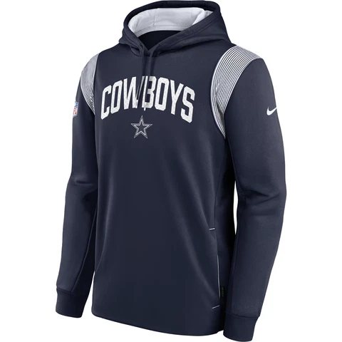 NIKE NFL Dallas Cowboys Sideline Therma-FIT Hoodie - Navy (MEN'S LARGE) L Cover