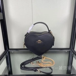 COACH Heart Crossbody shoulder 2WAY Bag BLACK Apple CE652 outlet New - Picture 1 of 10