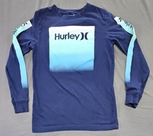 Hurly Long Sleeve Navy Blue T-Shirt Boys size 12-13YRS - Picture 1 of 9