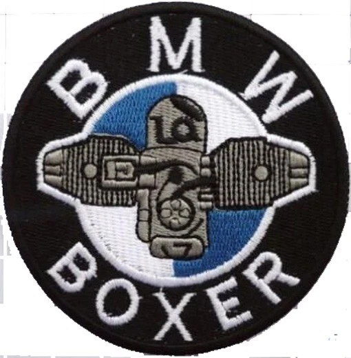 Big BMW Boxer Iron-On or Sew-On Embroidered Patch Diameter 10" (Inches) - Image 1 of 1