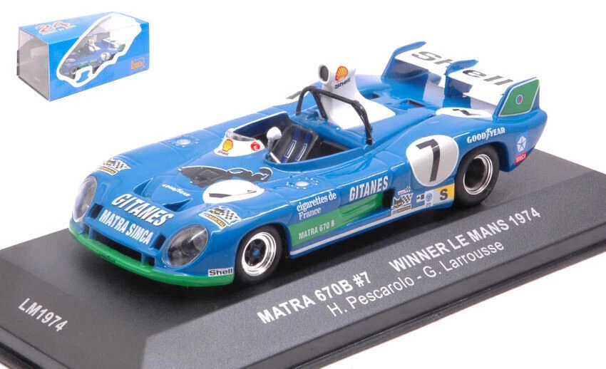 MATRA 670B #7 VINCE LE MANS 1974 PESCAROLO LARROUSSE IXO LM1974 1:43 24 ORE MS - Immagine 1 di 1