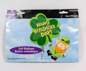 1 New Happy St. Patrick's Day Large Green Foil SuperShape Party Balloon - Picture 1 of 1