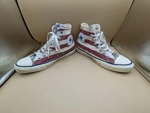 Converse High Top USA Flag Stars Stripe Side Zip Women's US 8.5 Men's US 6.5 - Picture 1 of 10