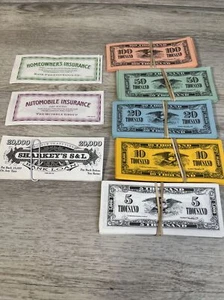 Vintage 1991 Game of Life Money Replacement Parts & Pieces Money Loans Insurance - Picture 1 of 7