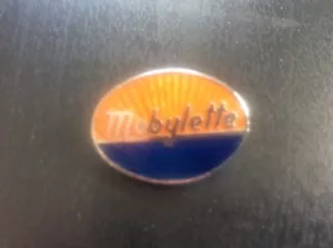 Rare Vintage Enamel Motorcycle Lapel Pin Badge MOBYLETTE Motorcycling 1970s - Picture 1 of 2