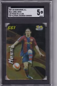 2007-08 Mundicromo SL No. 661 Lionel Messi Top Platinum Round Corners SGC 5 - Bild 1 von 2
