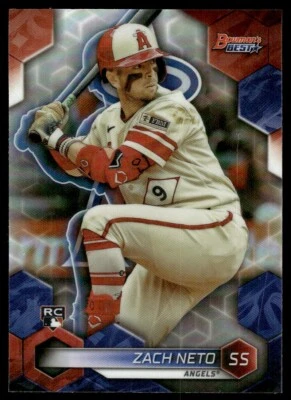 2023 Bowman's Best REFRACTOR Zach Neto Los Angeles Angels #8 - Image 1 of 2