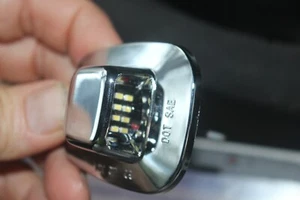 Rear License Plate Light Lens Chrome Pair Set for Chevy Tahoe C/K Pickup Truck - Foto 1 di 6