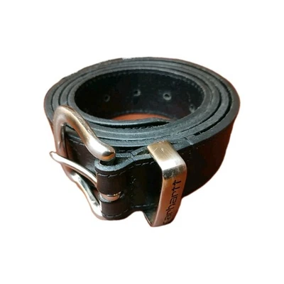 Cinturón de cuero de grano completo negro Carhartt para hombre 40/44 ropa de trabajo clásica estilo #1321 Foto 1 de 4