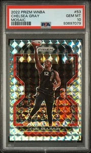 2022 PANINI PRIZM WNBA #53 CHELSEA GRAY MOSAIC PSA 10 Las Vegas Aces 2/3 TOUGH! - Picture 1 of 2