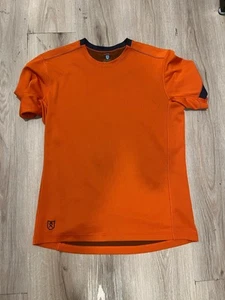 Bluesmiths Men's Waterwear T-Shirt L Orange Crafted The Lane Zip Pocket Outdoor - Picture 1 of 4