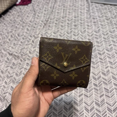 Louis Vuitton Monogram Envelope Wallet - Vintage Brown Leather Compact Trifold - Image 1 of 4
