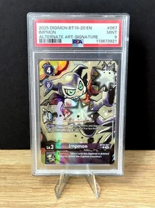 Digimon 2.5 Special Bt19-067 Impmon Alternate Signature Kenji Watanabe PSA 9 - Imagen 1 de 3