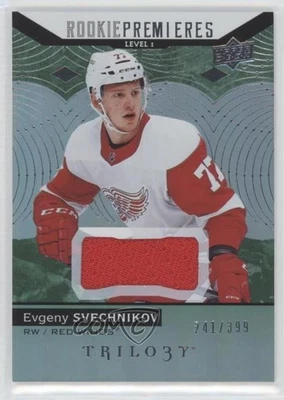 2017-18 Trilogy Premieres Level 1 Green Foil Jersey Evgeny Svechnikov Rookie RC - Image 1 of 2