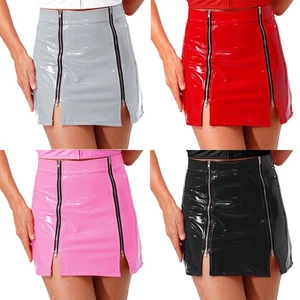 Women A - Line Zipper Skirt Stage Performance Miniskirt Themed Party Dress Bar - Picture 1 of 62