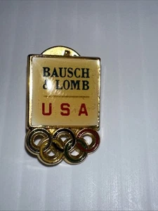 Vtg Bausch & Lomb USA Canada Olympic Association Collectors Lapel Pin - Picture 1 of 4