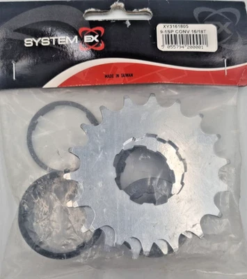 System EX 9 Speed to 1 Speed Converter Kit – 16T & 18T Sprockets - Image 1 of 4