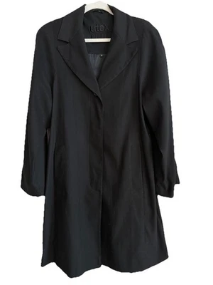 Gabardina de Colección Utex Edición Limitada Mujer Talla 8 Negra Columpio Clásica Ligera Foto 1 de 4