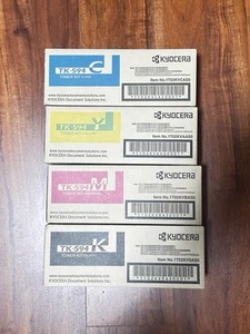 4 Kyocera Genuine TK594K TK594C TK594M TK594Y Toner For FSC2026MFP FSC2126MFP - Picture 1 of 2