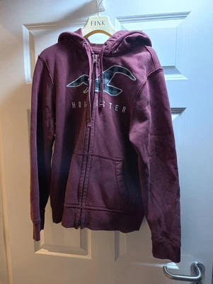 Hollister Burgundy Red Hoodie S Small Full Zip - Image 1 of 4