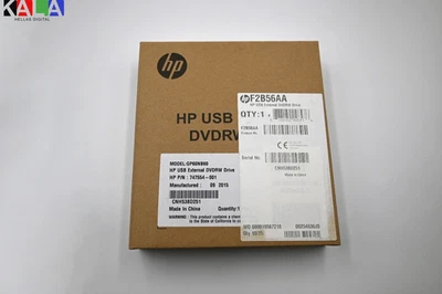 Genuine HP USB External DVD-RW Drive GP60NB60 / F2B56AA– New Open Box / Resealed - Image 1 of 4