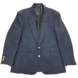 Vintage Orvis Hopsack Blazer Classic Blue Waterbury Gold Buttons 46L - Flaws - Picture 1 of 19