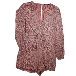 Abercrombie & Fitch Strampler Blumen Boho Split Back weinrot Gr. S Festival Bloomcore - Bild 1 von 16