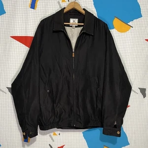 Chaqueta Peter Millar Para Hombre Grande Negra Harrington Bomber Preppy Golf De Colección - Imagen 1 de 11