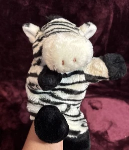 Plüsch Welpen Zebra Handpuppe schwarz-weiß 10,5 Zoll groß - Bild 1 von 5