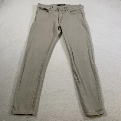 Pantalones de mezclilla Club Monaco para hombre 30x30 beige ajustados tiro bajo lavado medio informal Foto 1 de 4