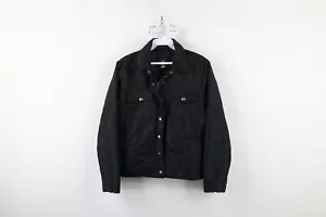 Vintage 90s Y2K Gap Womens Size Small Full Zip Motorcycle Bomber Jacket Black - Picture 1 of 14