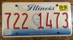 License Tag Illinois IL 2006 Land of Lincoln Metal License Plate 722 1473 - Bild 1 von 2