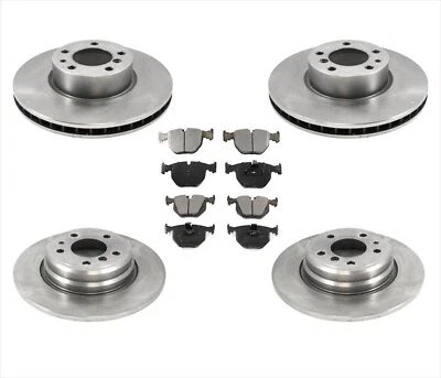 Front & Rear Disc Brake Rotors & Ceramic Pads For BMW E38 740i 740iL E38 95-01 - Image 1 of 4