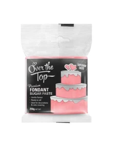 Over The Top Rose Pink Premium Sugar Paste Fondant 250g Covering Cakes Smooth - Picture 1 of 1