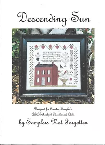 Descending Sun Samplers Not Forgotten Cross Stitch Chart House Flowers Bird etc - Picture 1 of 1