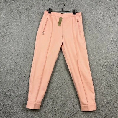 J. Crew Pants Womens 2 Pink Jumpsuit Jogger Wool Blend Tapered Leg Stretch Waist - Image 1 of 4