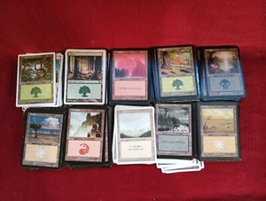Lot Of 500+ Vintage MTG: Revised Legacy Land Lot Collection Cube Art Mirage Etc - Picture 1 of 6