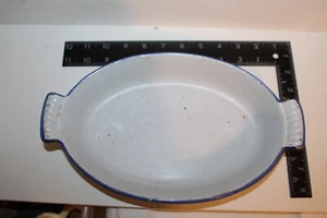 Husqvarna Enameled Cast Iron Blue Birds Round pan Casserole Roaster Sweden 11” - Picture 1 of 6