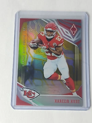 2018 PANINI PHOENIX RED YELLOW KAREEM HUNT COLOR MATCH #42/75 - Image 1 of 2