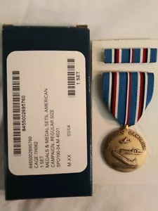 WW|| AMERICAN CAMPAIGN MEDAL AND RIBBON PRESENTATION SET - Picture 1 of 6