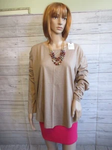 NWT - SONOMA pretty tan/gold sparkle knit top - sz XL - Picture 1 of 2
