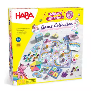 HABA Unicorn Glitterluck 9 Game - Board Game Collection for Ages 4-8 - Picture 1 of 12