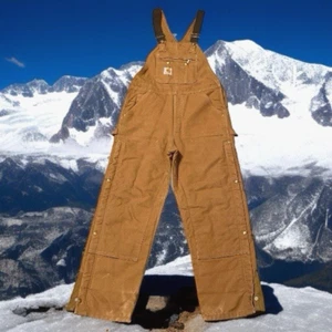 Carhartt Latzhose Herren 34x30 braun Canvas 100463 Double Knee - Bild 1 von 12